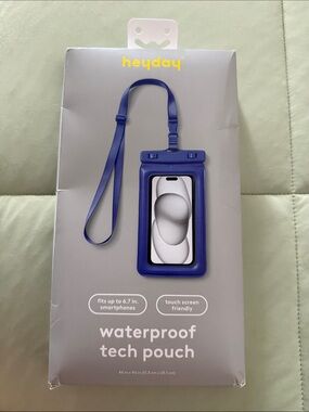 heyday Waterproof Tech Pouch Phone Dry Bag Blue – Fits up to 6.7” Smartphones